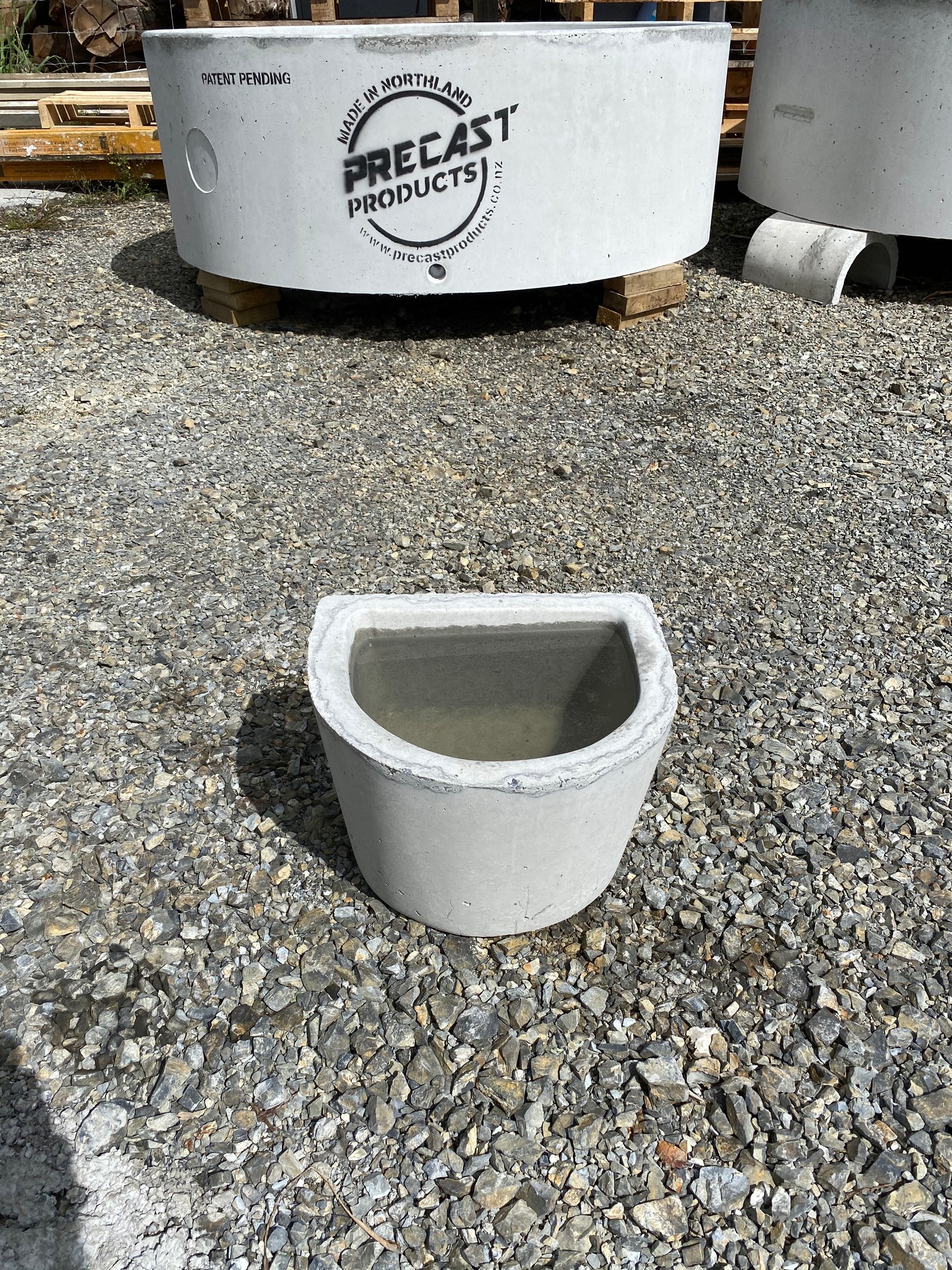 Unique Concrete Kennel Water Bowl